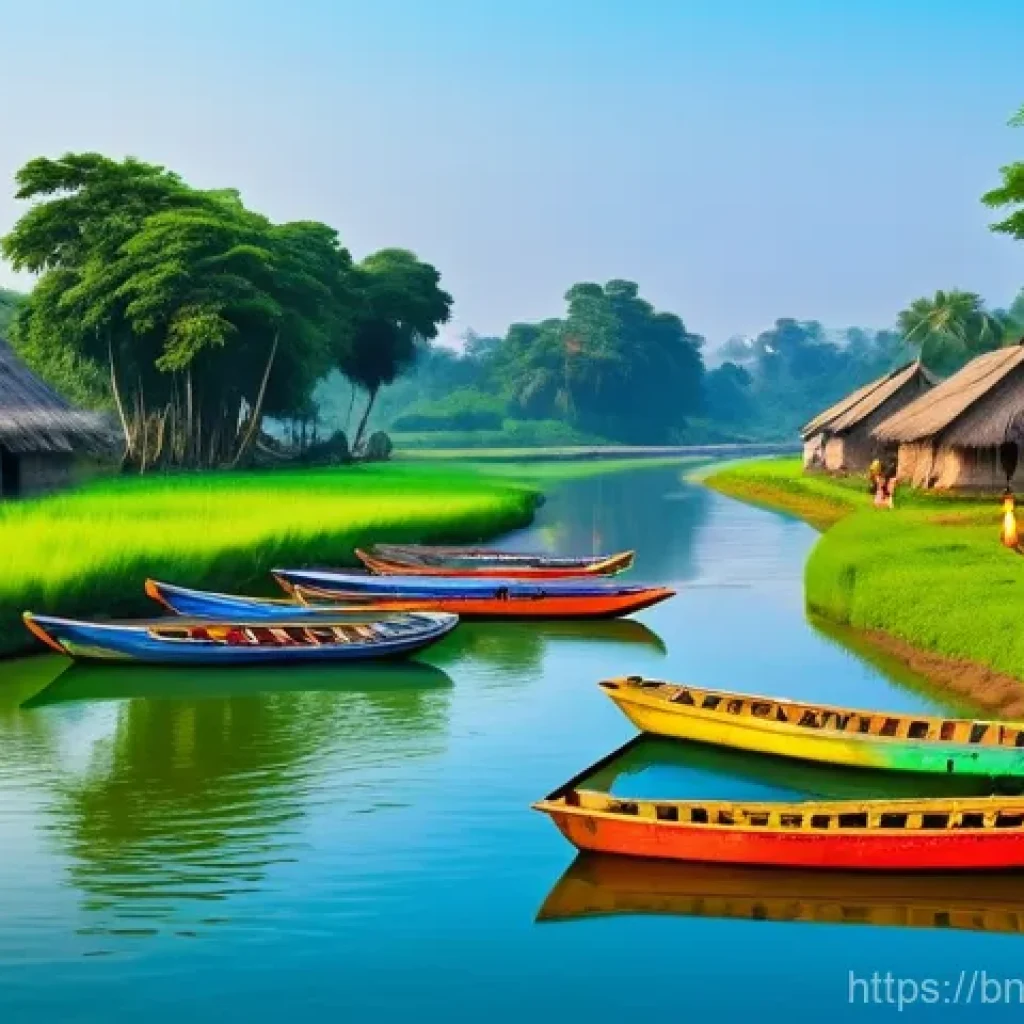 하천 복원 활동의 사회적 가치 분석 - **Prompt 1: A Vibrant Riverine Community's New Beginning**
A picturesque scene in rural Bengal o...
