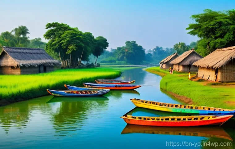 하천 복원 활동의 사회적 가치 분석 - **Prompt 1: A Vibrant Riverine Community's New Beginning**
A picturesque scene in rural Bengal o...