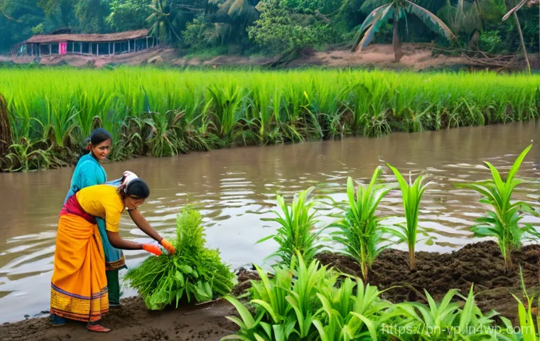 하천 생태계 복원 참여의 장기적 목표 설정 - **Community River Revival in Bengal:** A vibrant, realistic photograph capturing a diverse group of ...