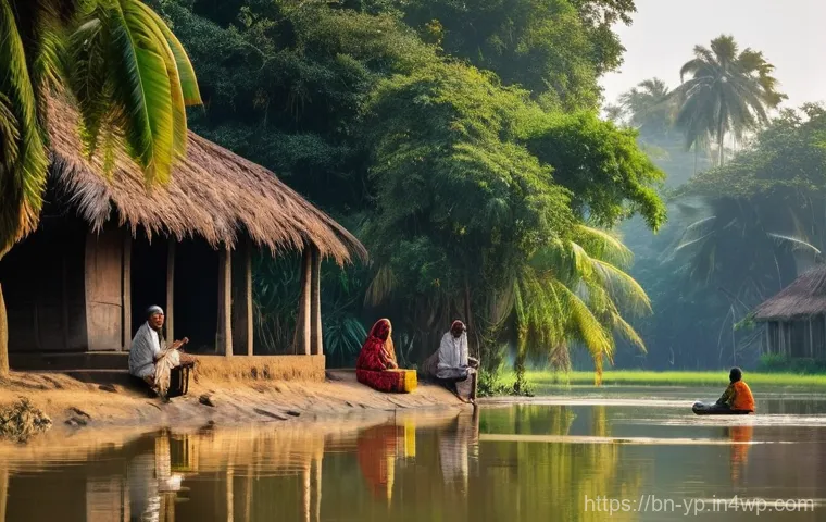 하천 생태계 복원 참여를 위한 온라인 교육 과정 - **Prompt:** A modern, high-tech scene depicting the monitoring of a revitalized river in Bangladesh....